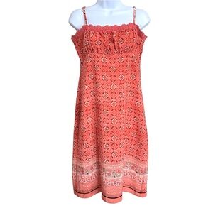 Jonathan Martin Vintage Y2K Baby Doll Dress Women S Orange Lace Boho Festival